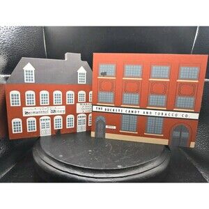 1988 Cat's Meow Village Trademan Series Lot of 2 Hermannhof Winery & Buckeye Can